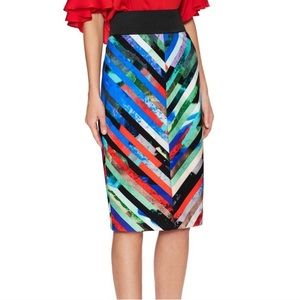 MILLY Mirage Striped Skirt